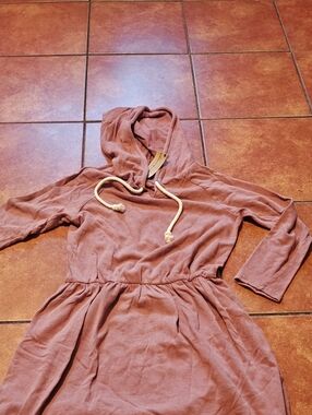 Women's Hooded Waist-Defined Dress Jacket - Dusty Rose